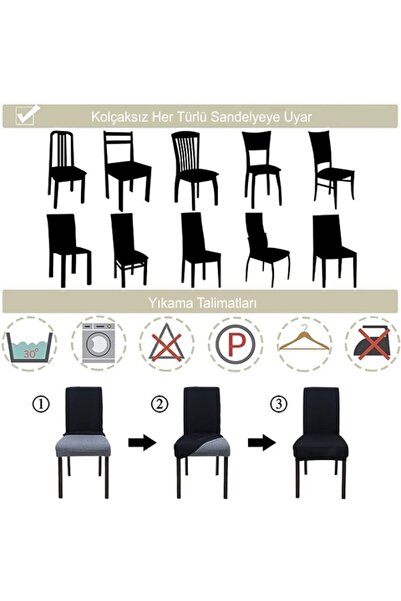 ZERA TİCARET Tuğla desen sandalye örtüsü