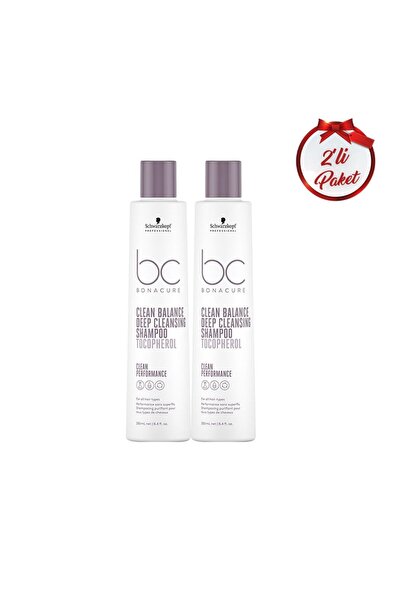Schwarzkopf 250ml 2 Adet Schwarzkopf BC Clean Dengeleyici Derin Temizleme Şam...