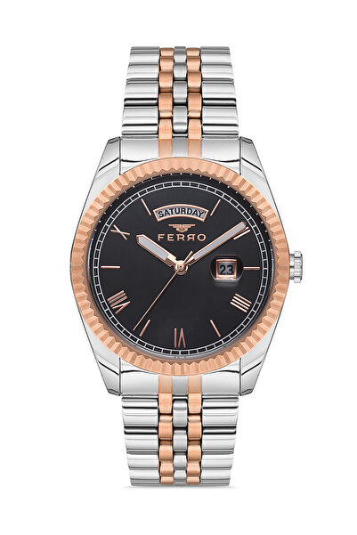 FERRO Marka Rolex Kasa Erkek Kol Saati 2 Yıl Garantili Takvimli