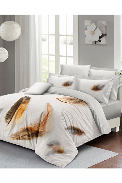 MonoHome Set cuvertură de pilota dublă King Size - satin de bumbac, design sp...