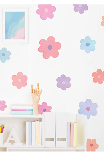 WALLHUMAN Renkli Papatyalar Çocuk Odası Duvar Stickerı