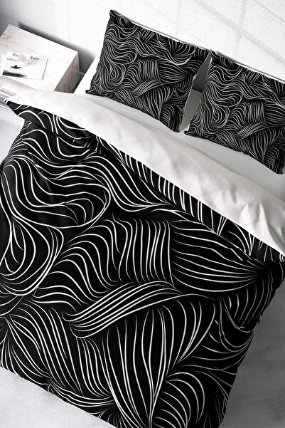 MonoHome Zebra Patterned King Size Double Duvet Cover Set - 220X240Cm