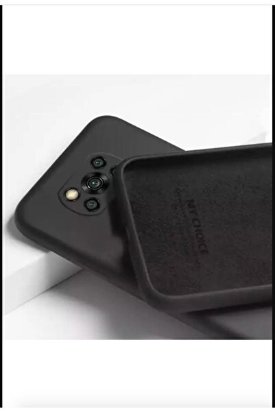 Tria Xiaomi Poco X3 Nfc  X3 Pro Uyumlu İçi Kadife Kamera Korumalı Lansman Silikon Telefon Kılıfı Siyah