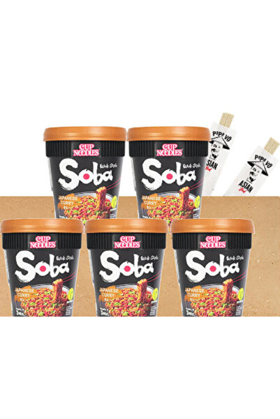 Nissin Noodles NISSIN SOBA CUP JAPANESE CURRY 90 GR*TEKLİ SET JAPON NOOUDLE KÖRİ KUPASI INSTANT NOODLES