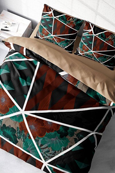 MonoHome King Size Dark Flowers 3D Double Duvet Cover Set 220X240Cm