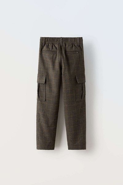 Zeyder Kids Boy's Plaid Cargo Pants
