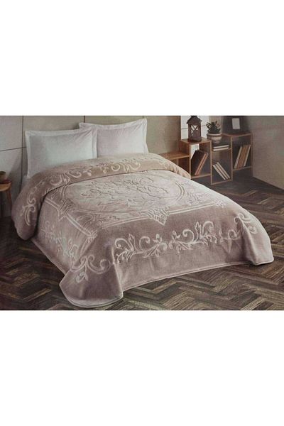 mevababy Двойно одеяло Crown Crystal, дебело 4 кг, релефно, размер King, супер меко, 220x240