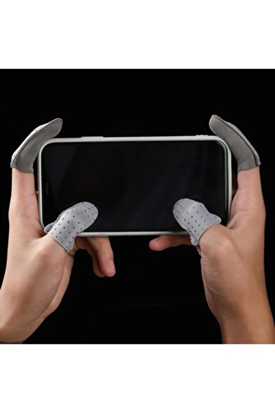 Alazpay Silver 0.3mm Super Conductive Sweatproof Pubg Game Gloves (4 Pieces)