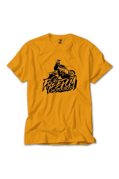 Z zepplin Κίτρινο T-shirt Freedom Motocross