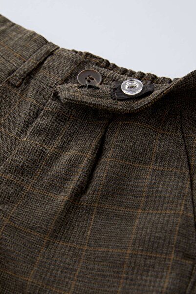 Zeyder Kids Erkek Çocuk Ekoseli Kargo Pantolon