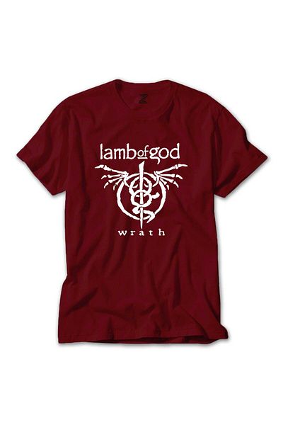 Z zepplin Lamb Of God Wrath Red T-shirt