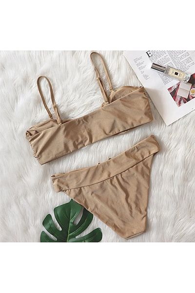 ARDSU Strapless Metal Ring Bikini - Removable Padding and Lined