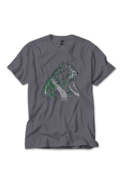 Z zepplin Forest Bear Gray T-shirt