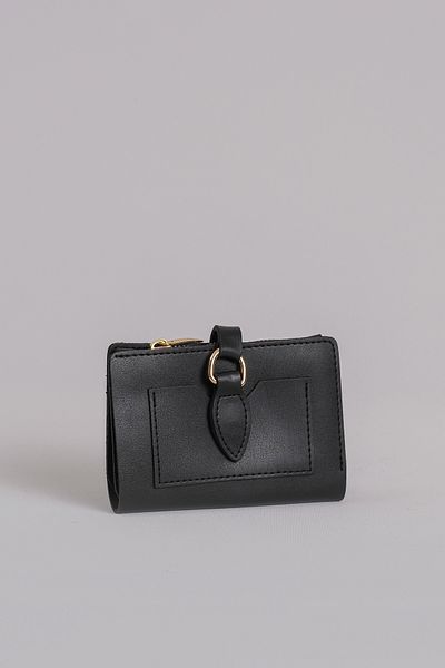 Çantacımstore Дамски портфейл от мека кожа със среден размер, черен