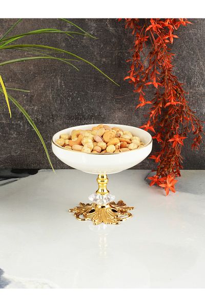 HELVACIOĞLU AKSESUAR Footed Porcelain Presentation Holder 15 cm