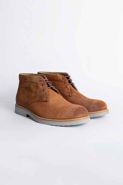 UniqCrafter Men's Lace-Up Genuine Suede Leather Boots