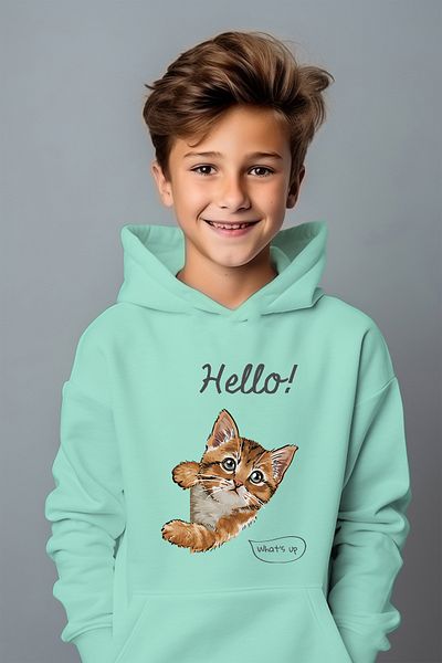 ADA BEBEK ÇOCUK Момчешки суитшърт с щампа Hello Tommy