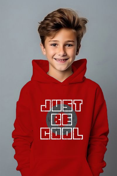 ADA BEBEK ÇOCUK Голям суитшърт с принт Just Be Cool за момче