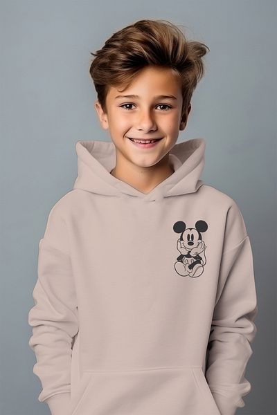 ADA BEBEK ÇOCUK Φούτερ Boy's Mickey Printed Loose Cut Oversize