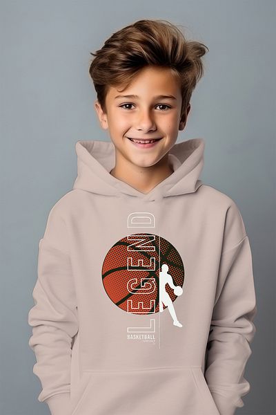 ADA BEBEK ÇOCUK Φούτερ Boy's Legend Basketball με στάμπα oversize