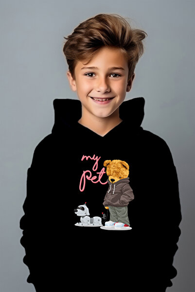 ADA BEBEK ÇOCUK Φούτερ Boy's Animal Lover Boho με στάμπα oversize