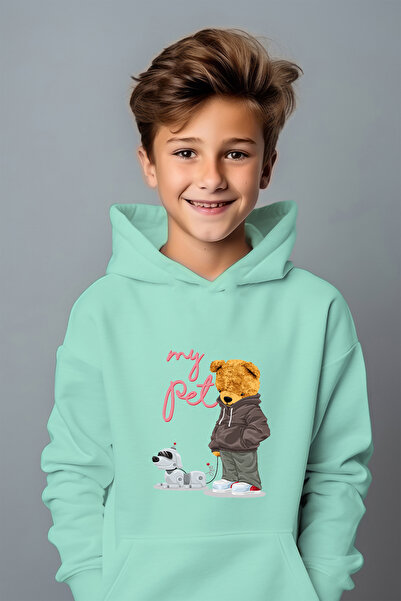 ADA BEBEK ÇOCUK Φούτερ Boy's Animal Lover Boho με στάμπα oversize