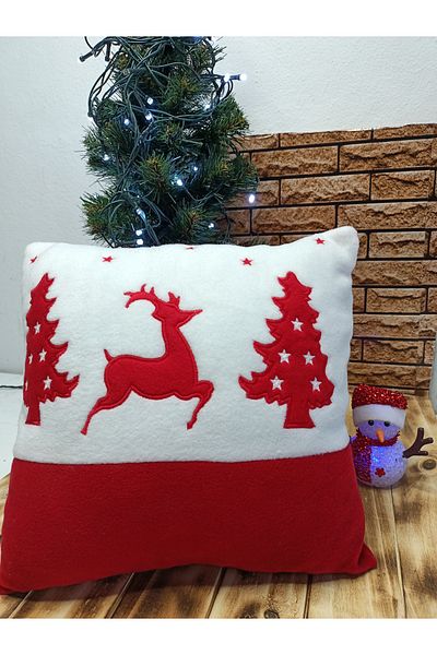 Ozka Leather Collection New Year's Deer Pillow