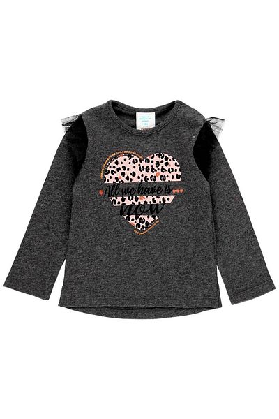 Boboli Girl's T-shirt Anthracite