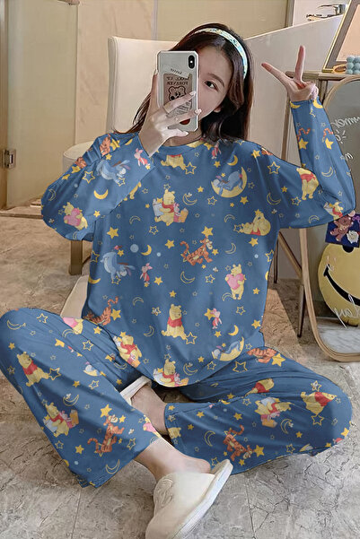 PEMBİŞ HOMEWEAR Uzun Kollu Pijama Takımı Winnie The Pooh Supersoft Basic Süprem