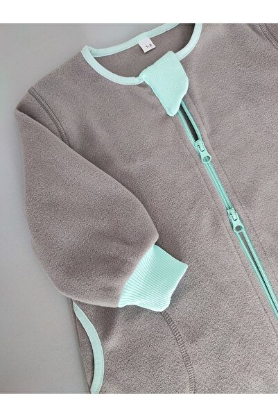 RUKİYE YAVUZ Pamuk Pazen Long Sleeve Micro Fleece Winter Sleeping Bag Gray Color 18-22 Degrees