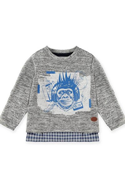 Pan Con Chocolate Αγόρι μακρυμάνικο μπλουζάκι γκρι