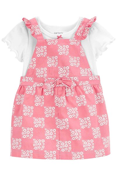 Carter's Kız Bebek Salopet Set 2'li Paket Pembe