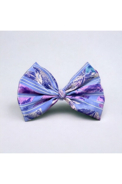 alsaccessories Țesătură de mătase de culoare violet Agrafă elegantă de păr cu...