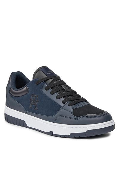 Tommy Hilfiger Men's Brand Logo Lace-up Non-Slip Sole Casual Navy Blue Sneaker FM0FM04873-DW5