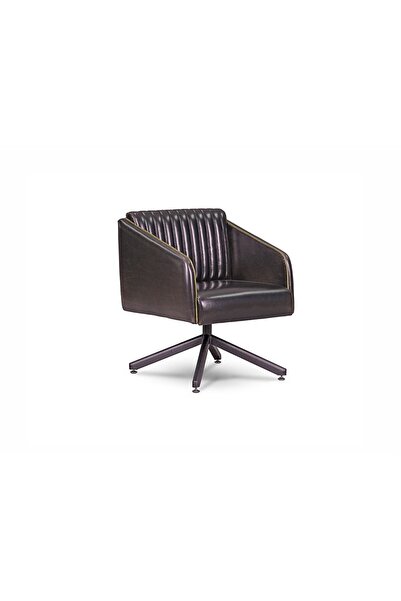 Forsit Design Forsit Ofis Stone Tekli Ofis Kanepesi Suni Deri Siyah