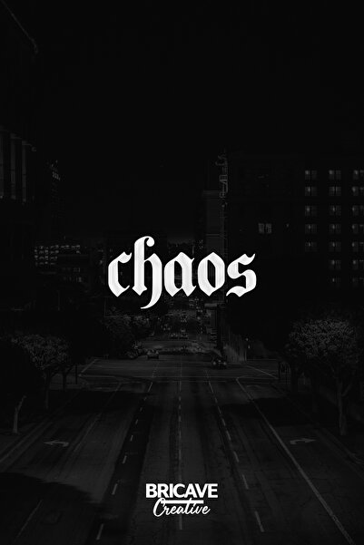 Bricave Chaos-Kaos Yazı JDM Araba-Motosiklet Cam Etiket Sticker 12x6cm