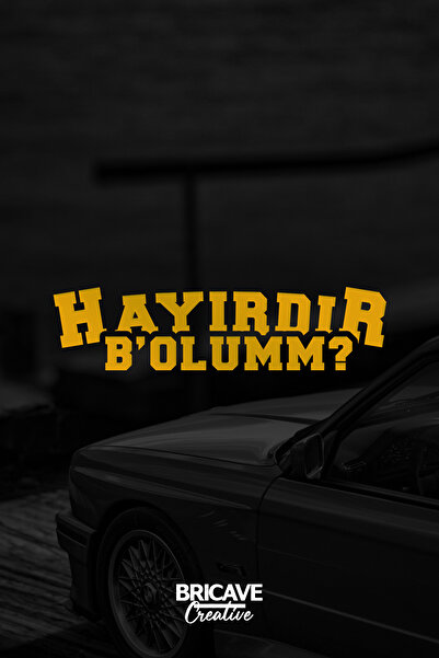 Bricave Hayırdır Bolumm JDM Araba-Motosiklet Cam Etiket Sticker 19x5cm