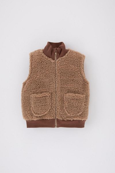 DeFacto Baby Boy Zippered Collar Plush Vest B2177a523wn