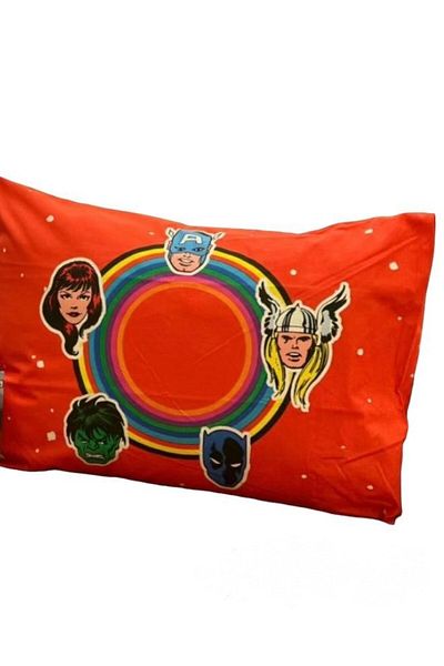 Taç Față de pernă cu licență din bumbac Disney Avengers 2 buc