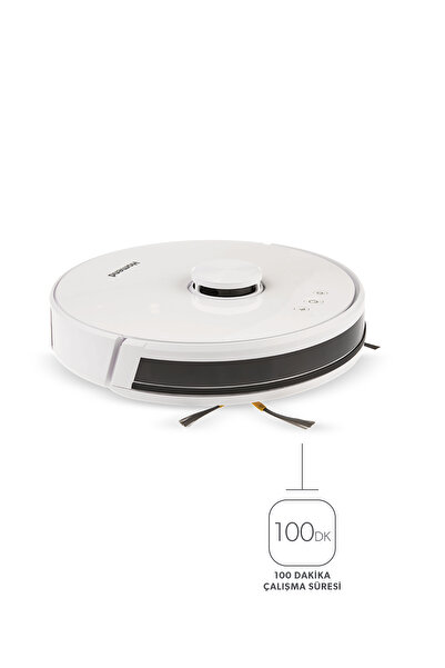 HOMEND Alex Laser 1281H Lazer Akıllı Robot Süpürge Beyaz 2in1 Moplu Haritalamalı