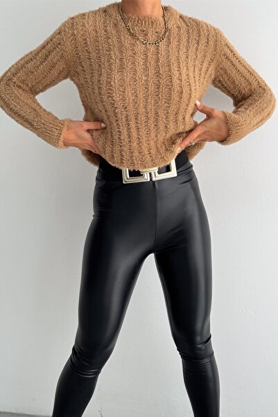 FEMELLE Women's Brown Standard Size Knitwear Sweater