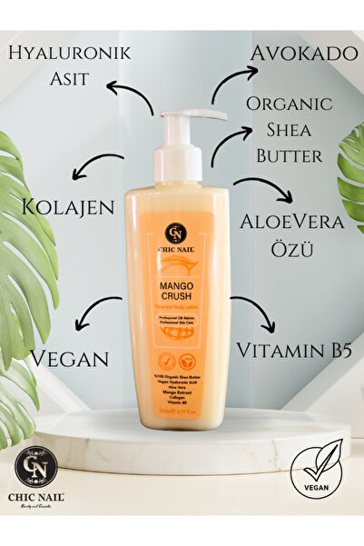Chic Nail Vegan Yüz ve Vücut Losyonu Mango Crush - Collagen / Hyaluronik asit...