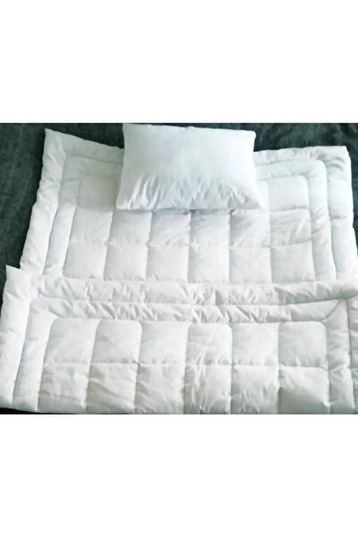 Elyaf Sepeti Yün Bebek Yorganı + Doğal Yün Yastık Baby Wool Yün Bebe Yorganı