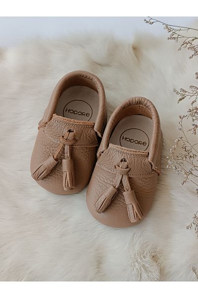 Hodore Axel Plain Mink Genuine Leather Baby Loafer