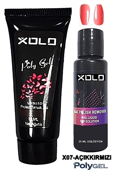 xolo Polijel Oje ve Polijel Solüsyon İkili Set Jel Polijel Poly Gel Polygel S...