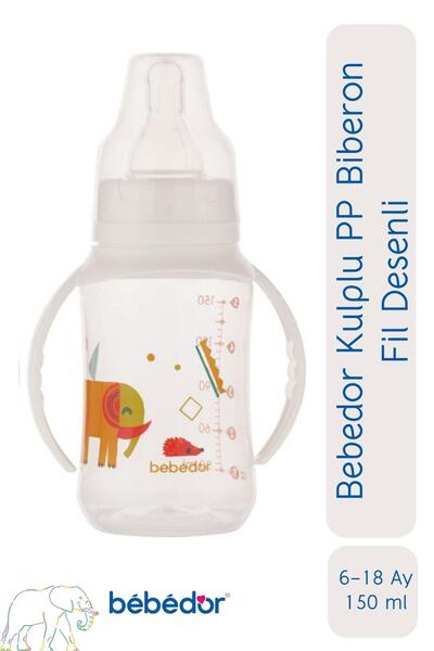 Bebedor Handled PP Bottle 6-18 Months Elephant Patterned 150 ml
