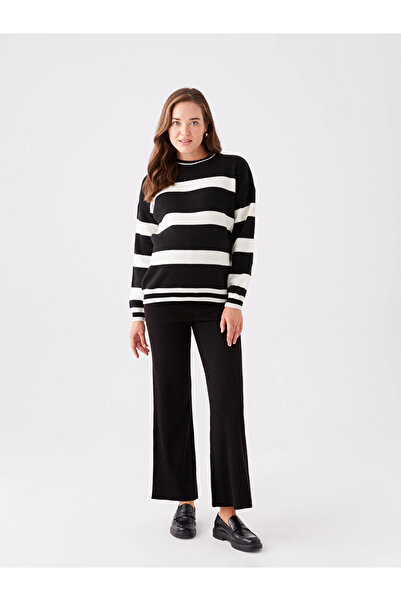 LC Waikiki LCWAIKIKI Maternity Beli Lastikli Düz Geniş Paça Hamile Triko Pant...