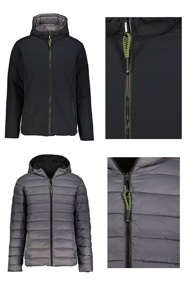 lumberjack Двустранно палто Ml Lucas 1sn55 - ЧЕРНО АНТРАЦИТОВО - XL - ST07109-BLACK ANTHRACITE-XL