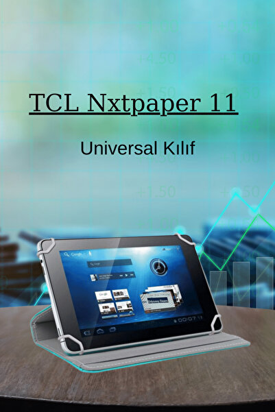 Fuchsia TCL Nxtpaper 11 inç Uyumlu 360 Dönebilen Deri Standlı Universal Tablet Kılıfı