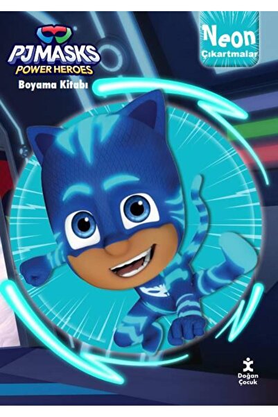 Doğan Çocuk Pjmasks Neon Çıkartmalı Boyama Kitabı